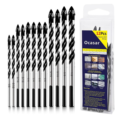 12pcs masonry drill bit set - 12pcs,